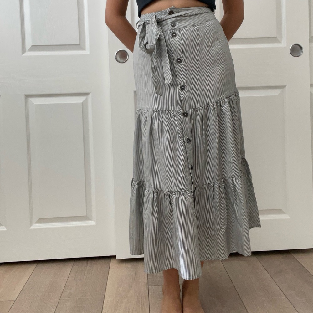 Current Air button down midi skirt